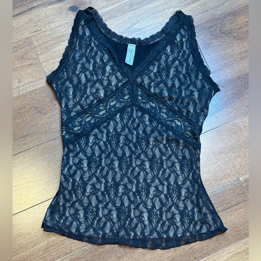 FLEXEES Black Lace Sleeveless Shapewear